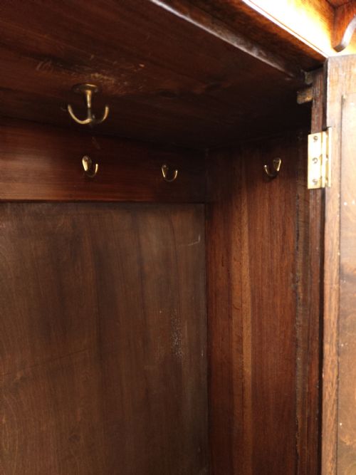 ANTIQUE SOLID GOLDEN OAK ARTS CRAFTS SINGLE HALL WARDROBE - ADDITIONAL PHOTO 8