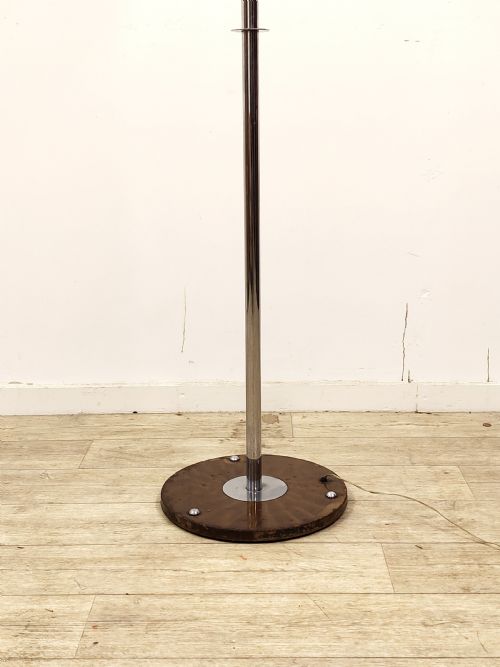 ANTIQUE ORIGINAL ART DECO CHROME FLOOR STANDARD LAMP - ADDITIONAL PHOTO 1