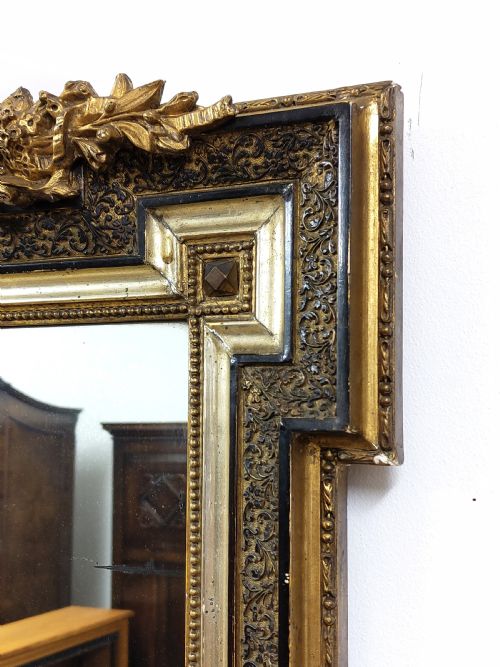 LARGE ANTIQUE EARLY 19TH CENTURY GILT GESSO WALL PIER MIRROR - ADDITIONAL PHOTO 2