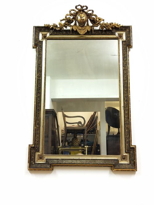 LARGE ANTIQUE EARLY 19TH CENTURY GILT GESSO WALL PIER MIRROR - ADDITIONAL PHOTO 1