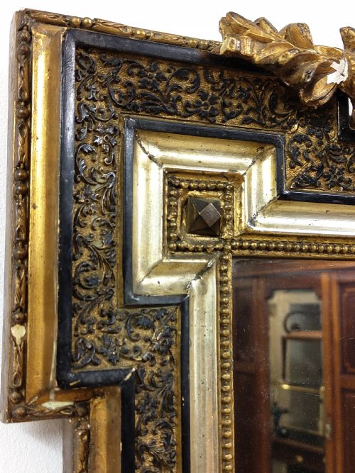 LARGE ANTIQUE EARLY 19TH CENTURY GILT GESSO WALL PIER MIRROR - ADDITIONAL PHOTO 7