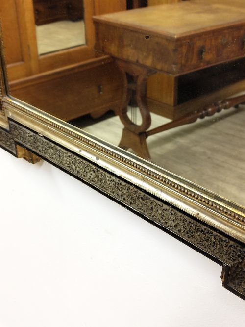 LARGE ANTIQUE EARLY 19TH CENTURY GILT GESSO WALL PIER MIRROR - ADDITIONAL PHOTO 8