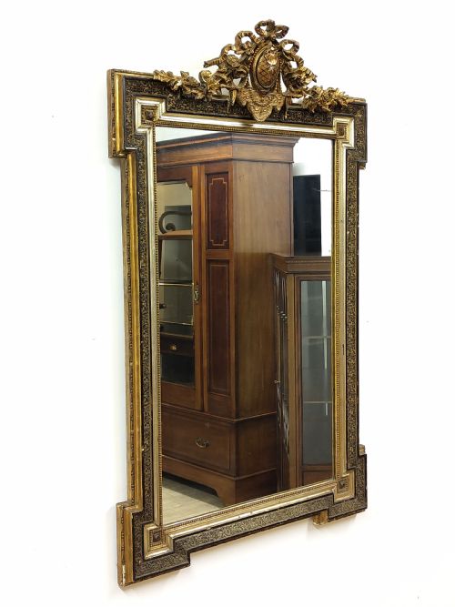 LARGE ANTIQUE EARLY 19TH CENTURY GILT GESSO WALL PIER MIRROR - ADDITIONAL PHOTO 13