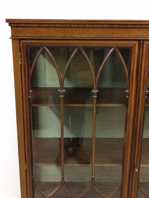 ANTIQUE EDWARDIAN MAHOGANY GLAZED ECCLESIASTICAL CABINET - ADDITIONAL PHOTO 11