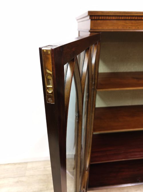 ANTIQUE EDWARDIAN MAHOGANY GLAZED ECCLESIASTICAL CABINET - ADDITIONAL PHOTO 7