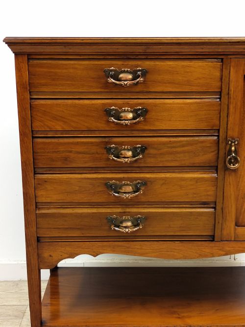 ANTIQUE EDWARDIAN SOLID WALNUT MUSIC SHEET MULTI DRAWER CABINET - ADDITIONAL PHOTO 1
