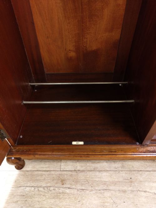 ANTIQUE ART DECO BOOKMATCHED BURR WALNUT DOUBLE WARDROBE COMPACTUM - ADDITIONAL PHOTO 11
