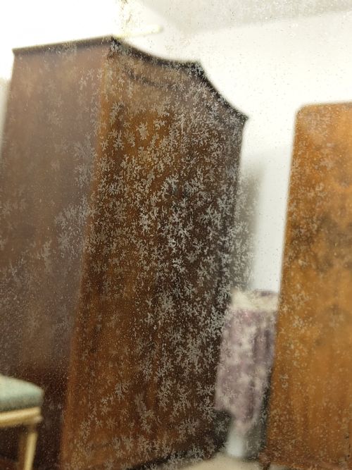 VERY LARGE DISTRESSED ANTIQUE PERIOD LOUIS XVI GILTWOOD GESSO MIRROR - ADDITIONAL PHOTO 7