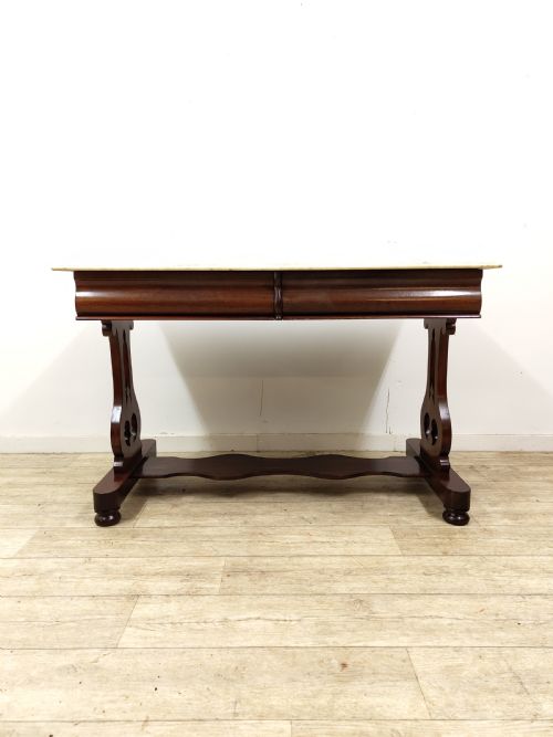 ANTIQUE VICTORIAN SOLID MAHOGANY MARBLE TOP WASHSTAND - ADDITIONAL PHOTO 15