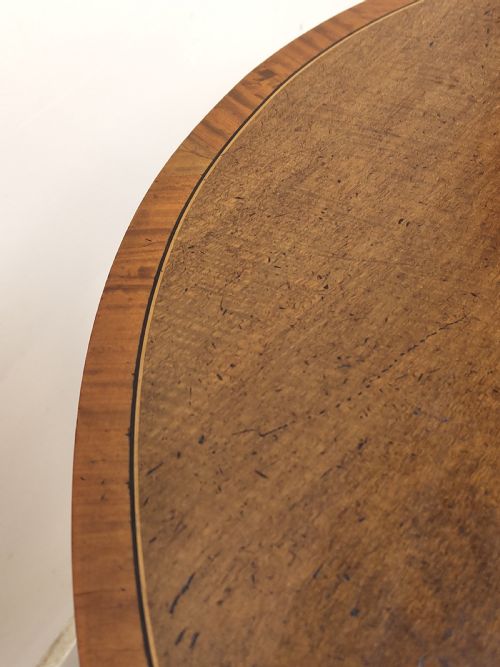 ANTIQUE GEORGIAN SHERATON PERIOD INLAID FIDDLEBACK MAHOGANY DEMI LINE SIDE TABLE - ADDITIONAL PHOTO 5