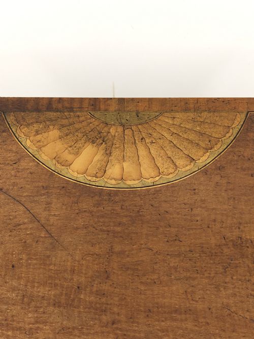 ANTIQUE GEORGIAN SHERATON PERIOD INLAID FIDDLEBACK MAHOGANY DEMI LINE SIDE TABLE - ADDITIONAL PHOTO 18