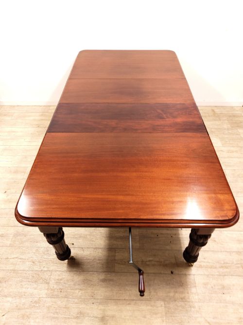 ANTIQUE VICTORIAN MAHOGANY EXTENDING DINING TABLE AND 8 DINING CHAIRS - ADDITIONAL PHOTO 3