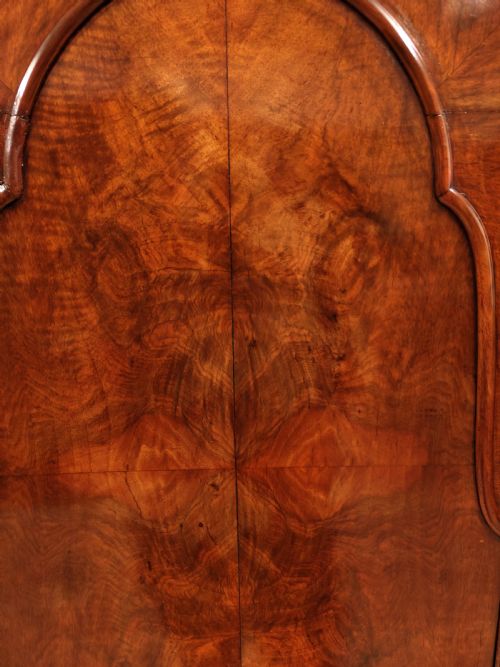 ANTIQUE VICTORIAN FIGURED WALNUT SINGLE HALL WARDROBE ARMOIRE - ADDITIONAL PHOTO 6