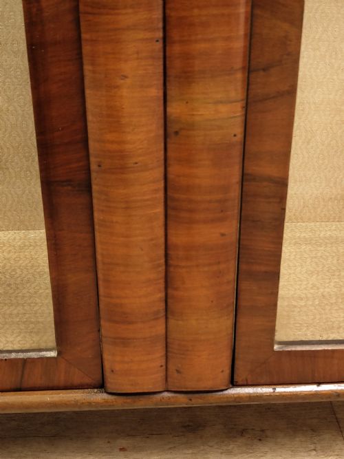 ANTIQUE ART DECO BURR WALNUT CABINET BOOKCASE - ADDITIONAL PHOTO 12