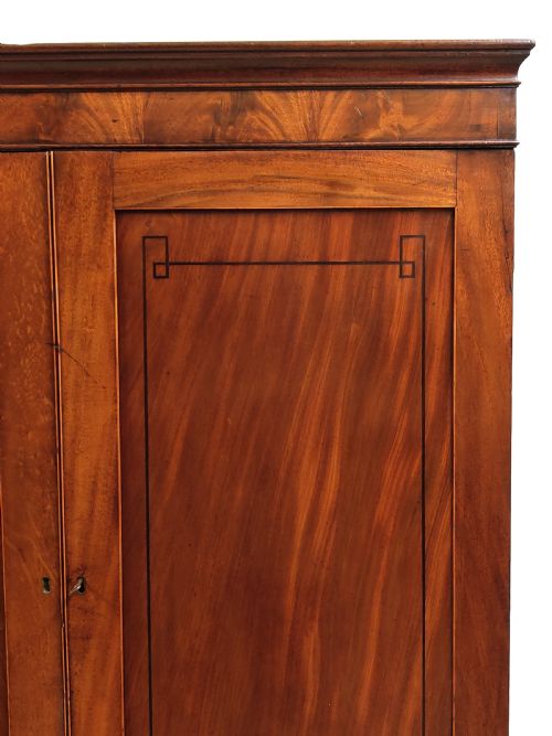 ANTIQUE GEORGIAN SOLID MAHOGANY LINEN PRESS WARDROBE COMPACTUM - ADDITIONAL PHOTO 8