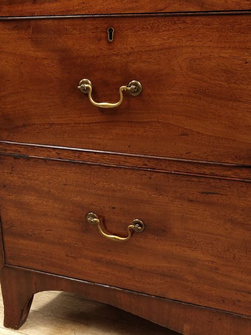 ANTIQUE GEORGIAN SOLID MAHOGANY LINEN PRESS WARDROBE COMPACTUM - ADDITIONAL PHOTO 14