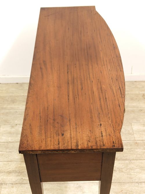 ANTIQUE 19TH CENTURY MAHOGANY BOW FRONT HALL SIDE CONSOLE TABLE - ADDITIONAL PHOTO 10