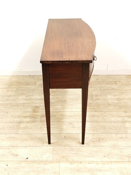 ANTIQUE 19TH CENTURY MAHOGANY BOW FRONT HALL SIDE CONSOLE TABLE - ADDITIONAL PHOTO 11