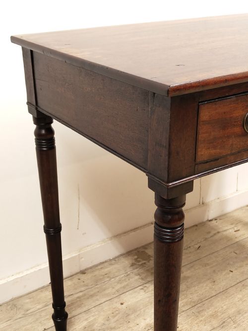 ANTIQUE REGENCY SOLID MAHOGANY SIDE HALL TABLE - ADDITIONAL PHOTO 2