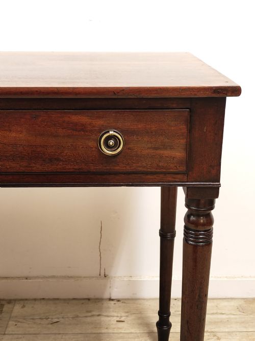 ANTIQUE REGENCY SOLID MAHOGANY SIDE HALL TABLE - ADDITIONAL PHOTO 4