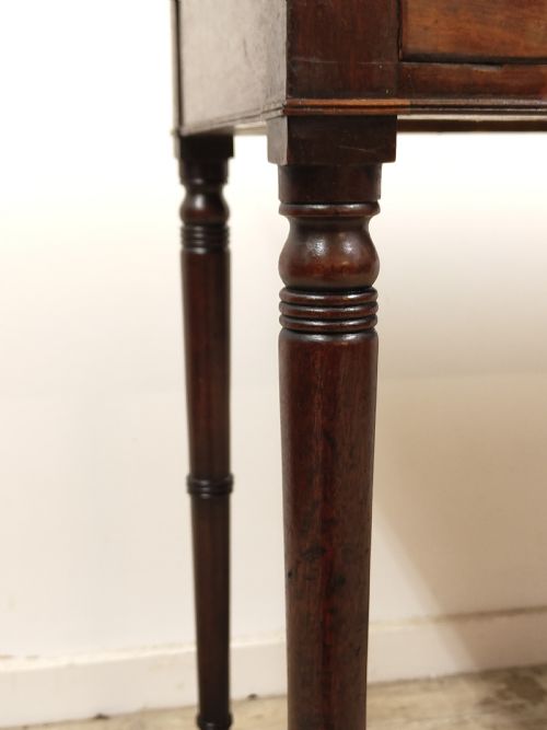 ANTIQUE REGENCY SOLID MAHOGANY SIDE HALL TABLE - ADDITIONAL PHOTO 5