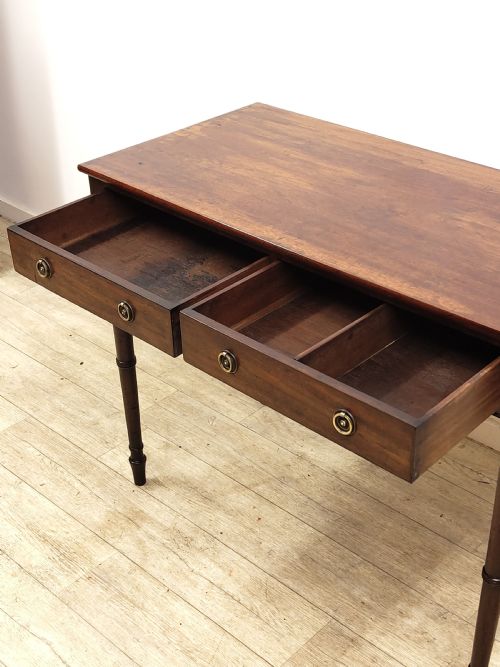 ANTIQUE REGENCY SOLID MAHOGANY SIDE HALL TABLE - ADDITIONAL PHOTO 7