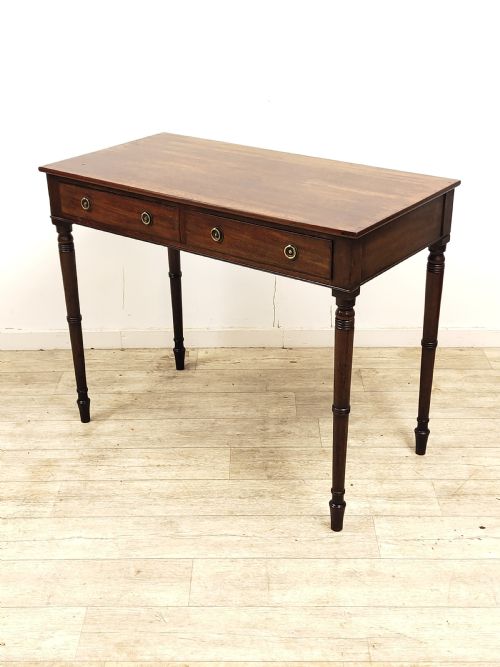 ANTIQUE REGENCY SOLID MAHOGANY SIDE HALL TABLE - ADDITIONAL PHOTO 9