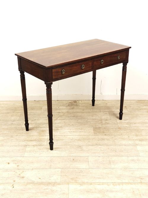 ANTIQUE REGENCY SOLID MAHOGANY SIDE HALL TABLE - ADDITIONAL PHOTO 11