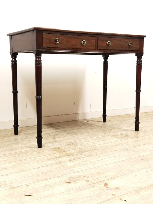 ANTIQUE REGENCY SOLID MAHOGANY SIDE HALL TABLE - ADDITIONAL PHOTO 12