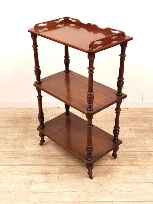 antique victorian solid mahogany freestanding whatnot - CATEGORY: ANTIQUE FURNITURE - DATED VICTORIAN