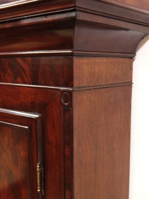 ANTIQUE REGENCY MAHOGANY 8 DAY LONG CASE GRANDFATHER CLOCK BY JOHN TODD OF GLASGOW - ADDITIONAL PHOTO 4