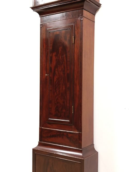 ANTIQUE REGENCY MAHOGANY 8 DAY LONG CASE GRANDFATHER CLOCK BY JOHN TODD OF GLASGOW - ADDITIONAL PHOTO 7
