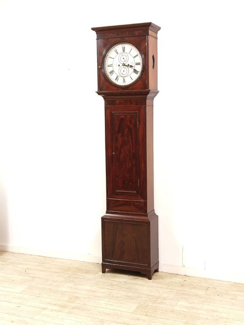 ANTIQUE REGENCY MAHOGANY 8 DAY LONG CASE GRANDFATHER CLOCK BY JOHN TODD OF GLASGOW - ADDITIONAL PHOTO 9
