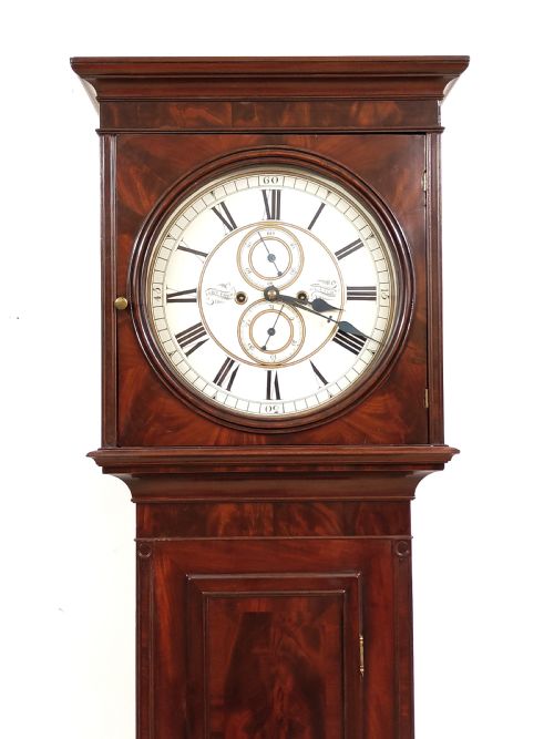 ANTIQUE REGENCY MAHOGANY 8 DAY LONG CASE GRANDFATHER CLOCK BY JOHN TODD OF GLASGOW - ADDITIONAL PHOTO 14