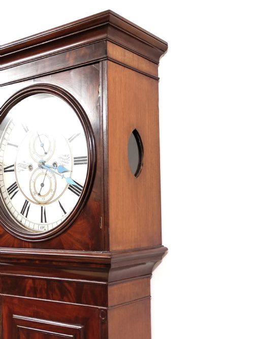 ANTIQUE REGENCY MAHOGANY 8 DAY LONG CASE GRANDFATHER CLOCK BY JOHN TODD OF GLASGOW - ADDITIONAL PHOTO 15