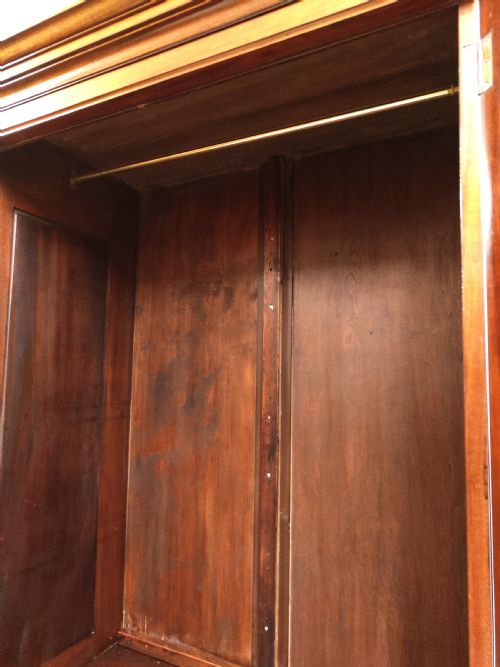 ANTIQUE EDWARDIAN WALNUT LINEN PRESS WARDROBE ARMOIRE COMPACTUM - ADDITIONAL PHOTO 8