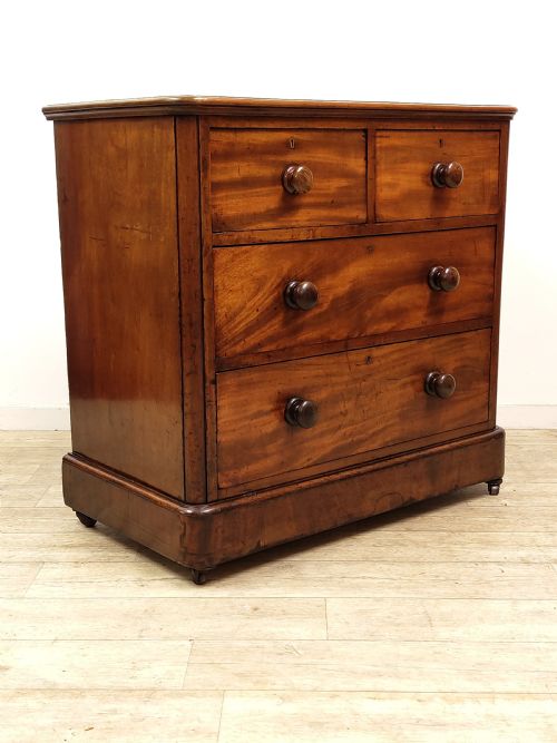 ANTIQUE VICTORIAN SOLID MAHOGANY CHEST OF DRAWERS BY JAS SHOOLBRED CO - ADDITIONAL PHOTO 10