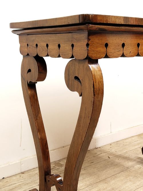 ANTIQUE EARLY 19TH CENTURY ROSEWOOD CONSOLE SIDE HALL TABLE - ADDITIONAL PHOTO 13