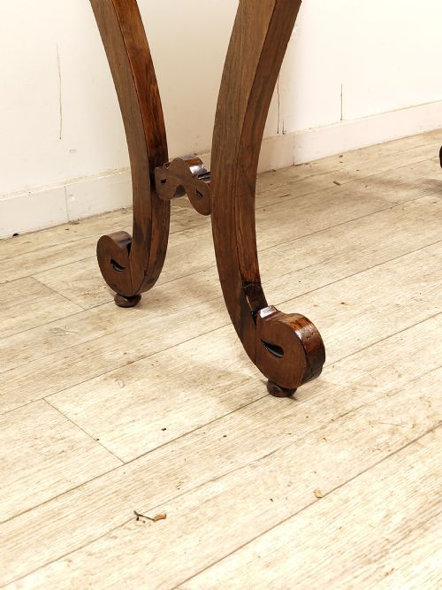 ANTIQUE EARLY 19TH CENTURY ROSEWOOD CONSOLE SIDE HALL TABLE - ADDITIONAL PHOTO 1