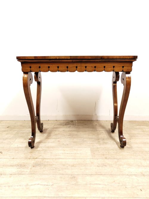 ANTIQUE EARLY 19TH CENTURY ROSEWOOD CONSOLE SIDE HALL TABLE - ADDITIONAL PHOTO 2