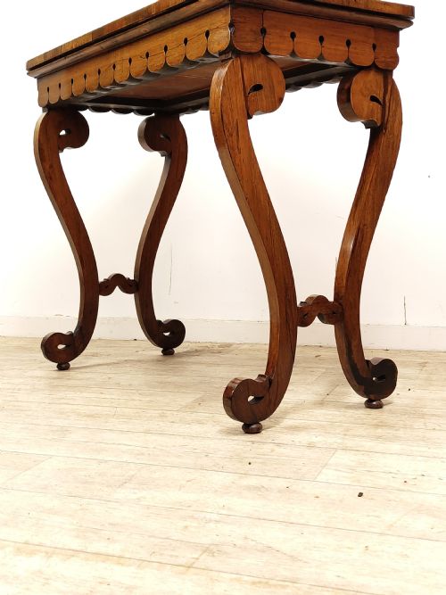 ANTIQUE EARLY 19TH CENTURY ROSEWOOD CONSOLE SIDE HALL TABLE - ADDITIONAL PHOTO 5