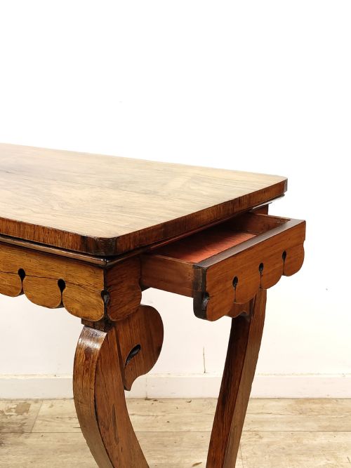 ANTIQUE EARLY 19TH CENTURY ROSEWOOD CONSOLE SIDE HALL TABLE - ADDITIONAL PHOTO 7