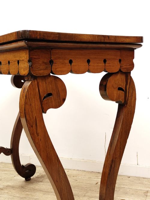 ANTIQUE EARLY 19TH CENTURY ROSEWOOD CONSOLE SIDE HALL TABLE - ADDITIONAL PHOTO 8