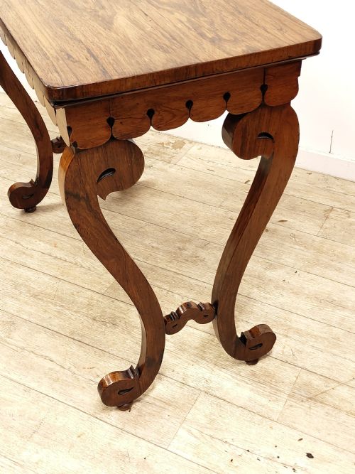 ANTIQUE EARLY 19TH CENTURY ROSEWOOD CONSOLE SIDE HALL TABLE - ADDITIONAL PHOTO 9