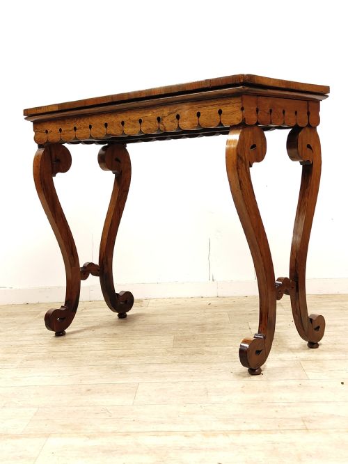 ANTIQUE EARLY 19TH CENTURY ROSEWOOD CONSOLE SIDE HALL TABLE - ADDITIONAL PHOTO 12