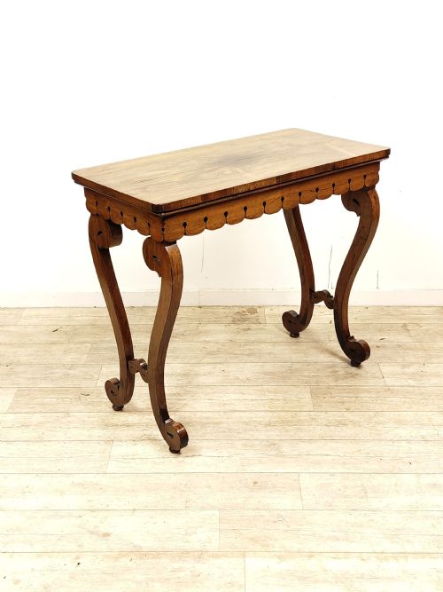 antique early 19th century rosewood console side hall table - CATEGORY: ANTIQUE TABLES - DATED REGENCY