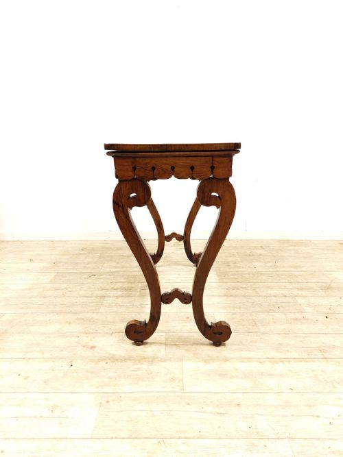 ANTIQUE EARLY 19TH CENTURY ROSEWOOD CONSOLE SIDE HALL TABLE - ADDITIONAL PHOTO 14