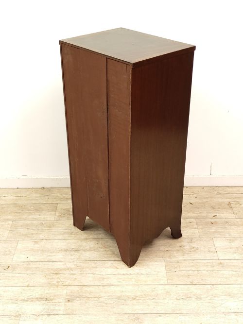 ANTIQUE VICTORIAN MAHOGANY DIMINUTIVE SLIM 6 HEIGHT CHEST OF DRAWERS - ADDITIONAL PHOTO 12