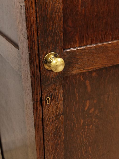 ANTIQUE EARLY 20TH CENTURY SOLID OAK SCHOOL CUPBOARD FROM AMPLEFORTH COLLEGE YORKSHIRE - ADDITIONAL PHOTO 8