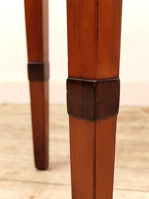 ANTIQUE LATE 18TH CENTURY SATINWOOD FOLD OVER DEMI LUNE GAMES TABLE - ADDITIONAL PHOTO 13